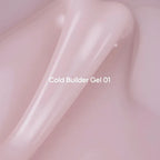NAILSOFTHEDAY Cold Builder Gel 01 — milchrosa Aufbaugel für Nagelverlängerung, 15 ml.