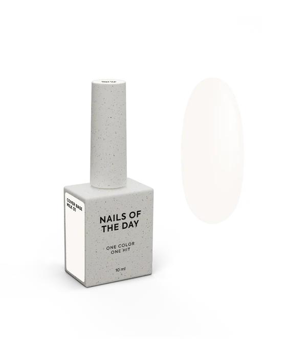 NailS of The Day Cover Basis Neue Formel Milch 01 - durchscheinende Kälte- und Milch -Tarn -Basis -Nagelbeschichtung, 10 ml