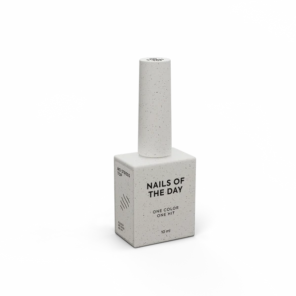 NAILSOFTHEDAY No Stress Top No Wipe — glänzender No-Wipe-Top ohne UV-Filter, Anti-Kratzer-Top, 10 ml