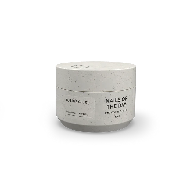 NAILSOFTHEDAY Builder Gel 01 — transparenter Nagelverlängerungsgel, 15 ml