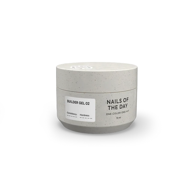 NAILSOFTHEDAY Builder Gel 02 — weiß-milchiger Gel für Nagelverlängerungen, 15 ml