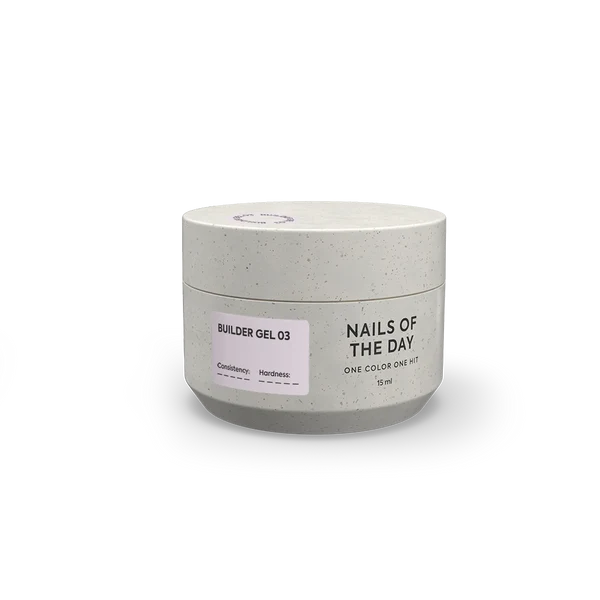 NAILSOFTHEDAY Builder Gel 03 — zartrosafarbener Gel für Nagelverlängerungen, 15 ml