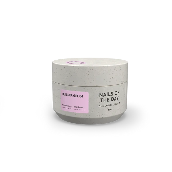 NAILSOFTHEDAY Builder Gel 04 — rosafarbener Gel für Nagelverlängerungen, 15 ml
