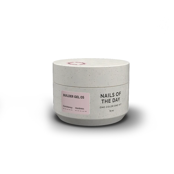 NAILSOFTHEDAY Builder Gel 05 — nudefarbener Gel für Nagelverlängerungen, 15 ml