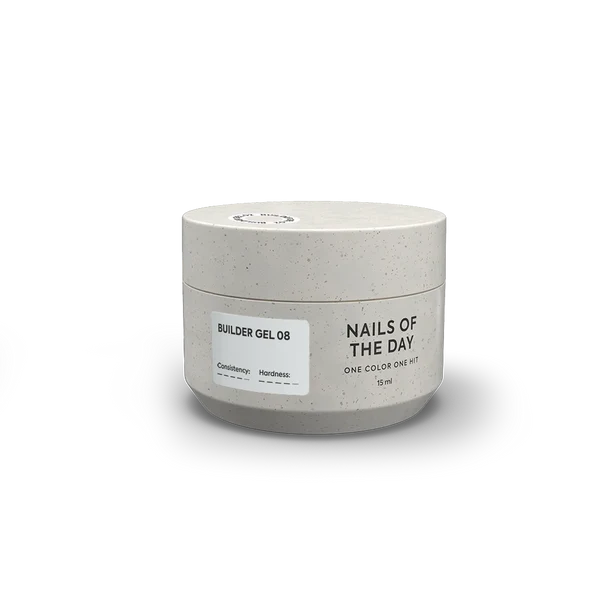 NAILSOFTHEDAY Builder Gel 08 — milchiger Gel für Nagelverlängerungen, 15 ml