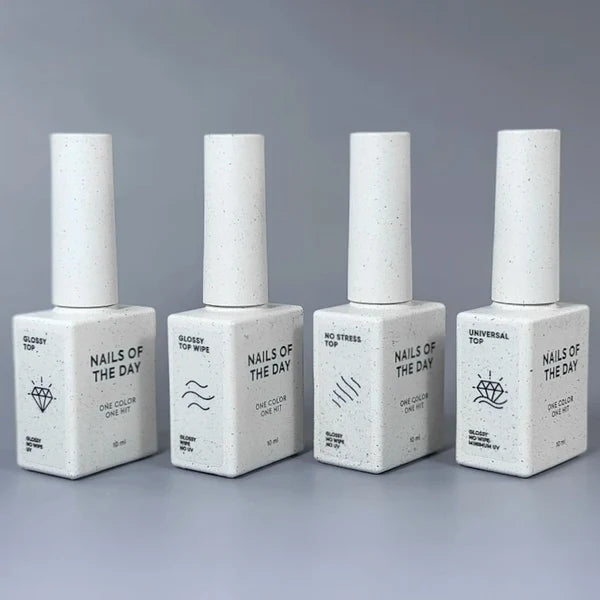 NAILSOFTHEDAY Glossy Top Wipe – glänzendes Top mit klebriger Schicht, ohne UV-Filter, 10 ml