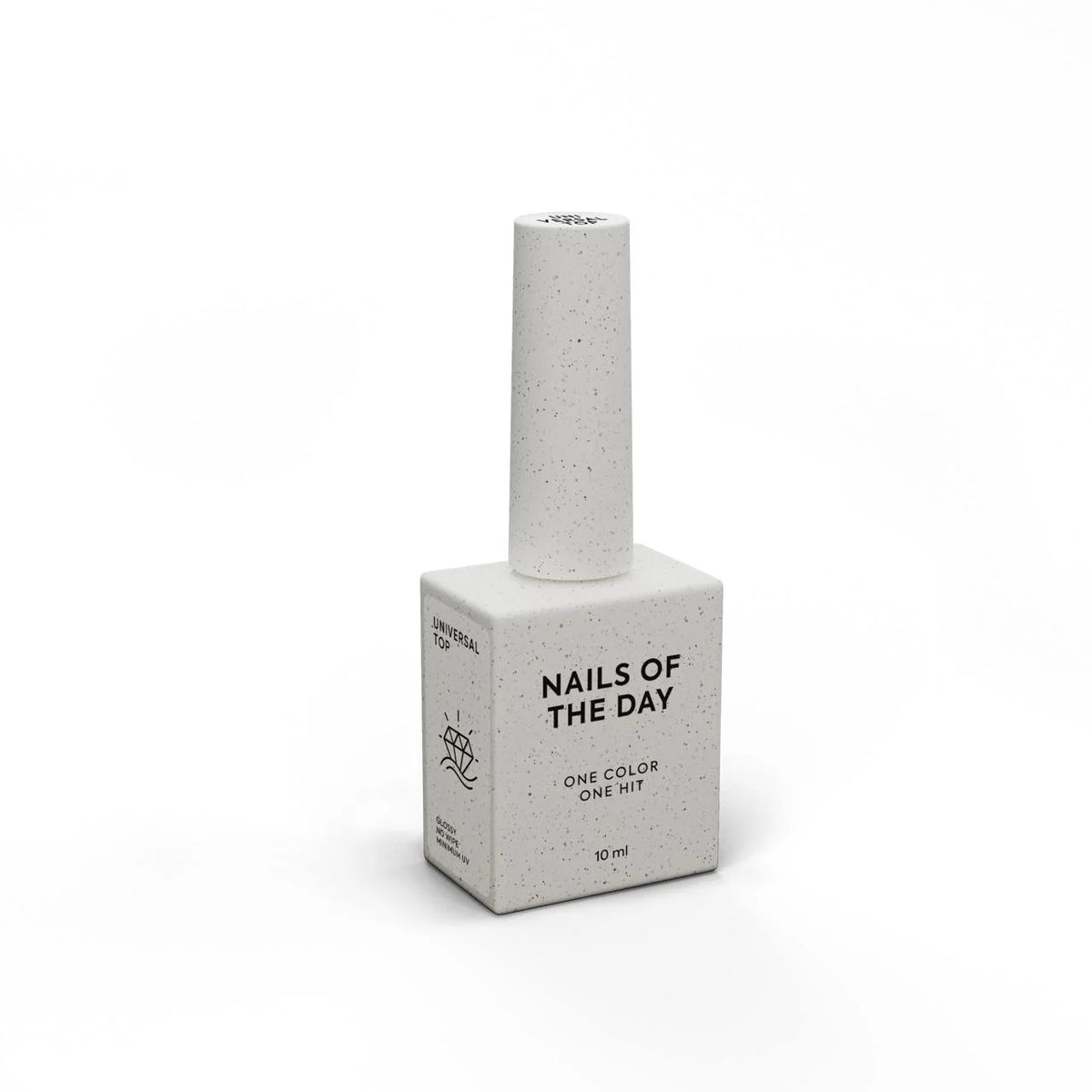 NAILSOFTHEDAY Universal Top — glänzender No-Wipe-Topcoat mit minimalem UV-Filtergehalt, 10 ml