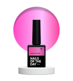 NAILSOFTHEDAY Color Top/Vitrage 11 — Halbtransparenter Leuchtend Rosa Vitrage-Überlack, 10 ml