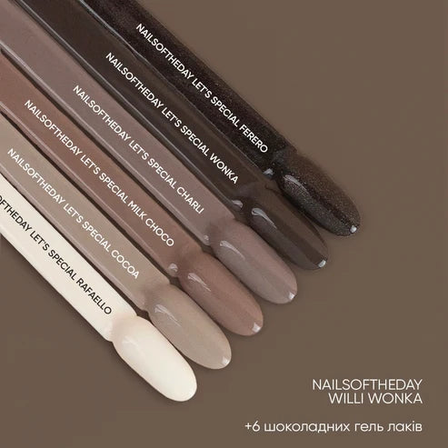 NAILSOFTHEDAY Let`s Special Charli – kalter Schokoladen-Gel-Nagellack für eine Schicht, 10 ml
